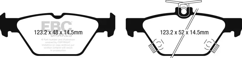 EBC 15-17 Subaru Legacy / Outback Yellowstuff Rear Brake Pads - Truck & Automotive
