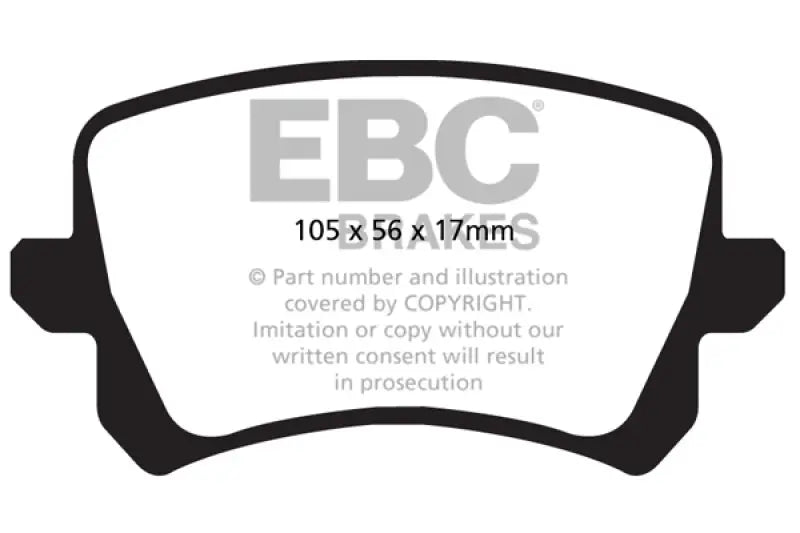 EBC 15 + Audi Q3 2.0 Turbo Yellowstuff Rear Brake Pads - Truck & Automotive