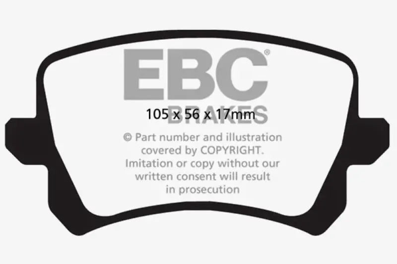 EBC 15 + Audi Q3 2.0 Turbo Yellowstuff Rear Brake Pads - Truck & Automotive