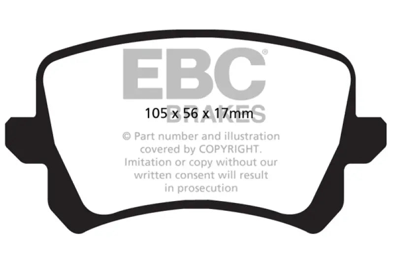 EBC 15 + Audi Q3 2.0 Turbo Yellowstuff Rear Brake Pads - Truck & Automotive