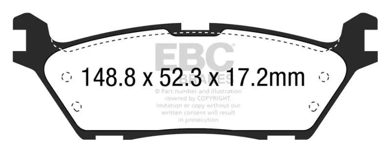 EBC 15 + Ford F150 2.7 Twin Turbo (2WD) Electric PB Greenstuff Rear Brake Pads - Truck & Automotive
