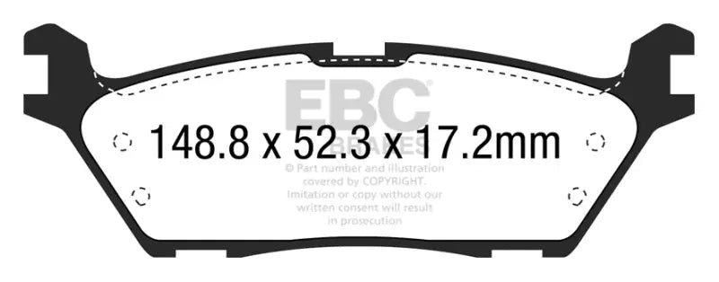 EBC 15 + Ford F150 2.7 Twin Turbo (2WD) Electric PB Greenstuff Rear Brake Pads - Truck & Automotive