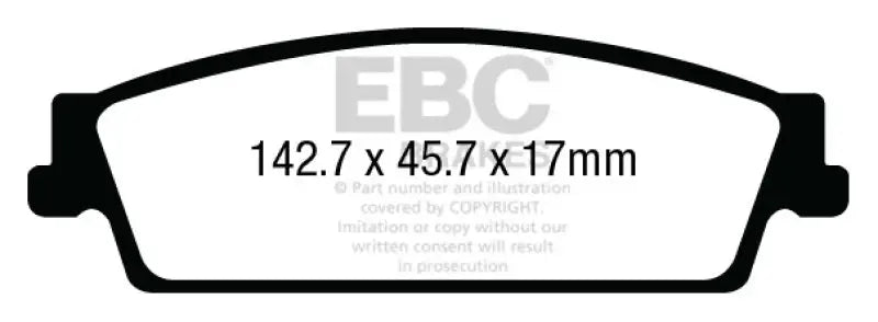 EBC 15 + Gmc Yukon XL / Denali 1500 Extra Duty Rear Brake Pads - Truck & Automotive