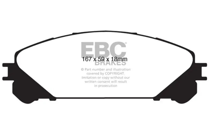 EBC 15+ Lexus NX200t 2.0 Turbo Redstuff Front Brake Pads - DP31837C