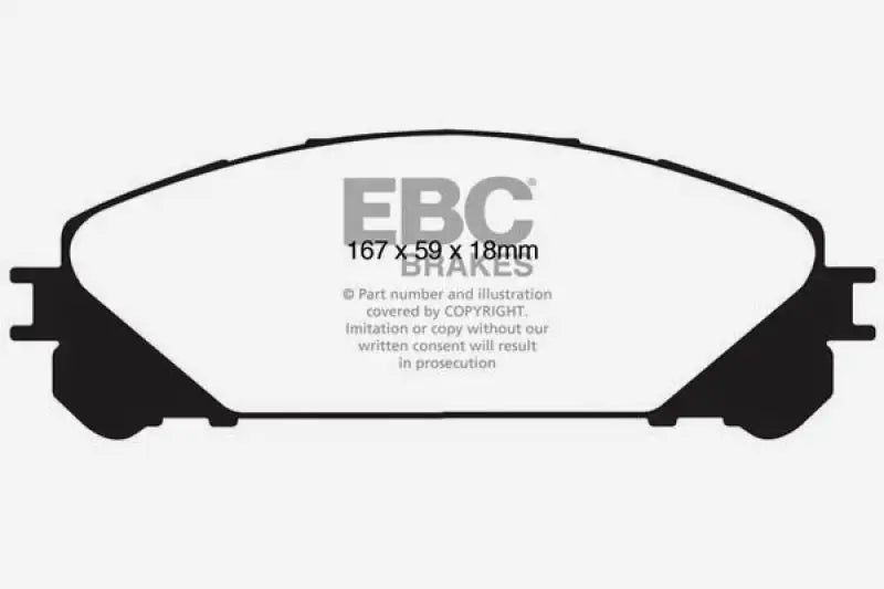 EBC 15+ Lexus NX200t 2.0 Turbo Redstuff Front Brake Pads - DP31837C