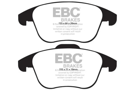 EBC 15 and up Audi Q3 2.0 Turbo Greenstuff Front Brake Pads - Truck & Automotive