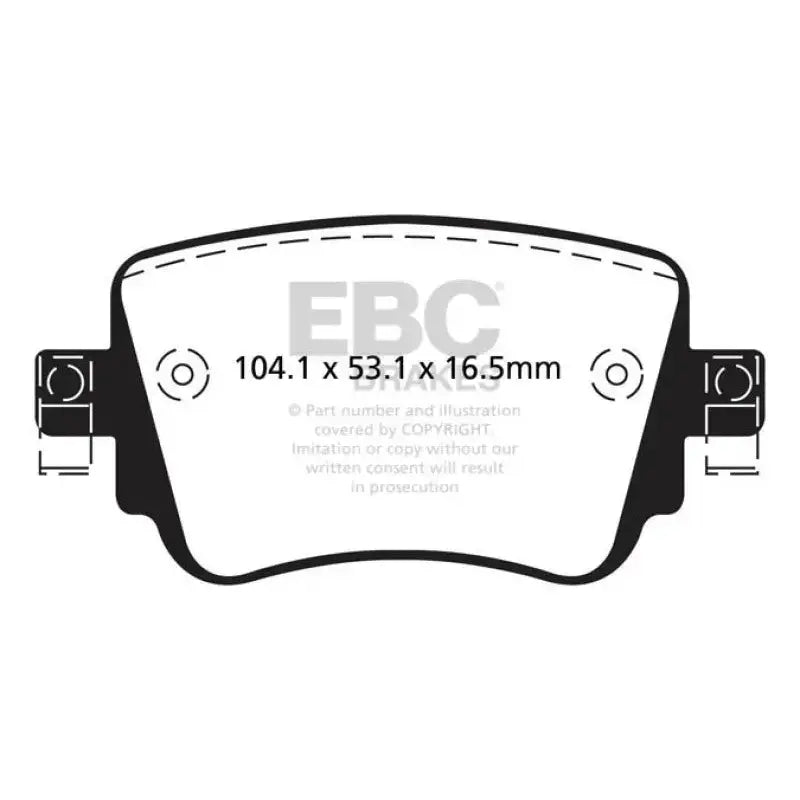 EBC 15+ Volkswagen GTi 2.0 Turbo Redstuff Rear Brake Pads