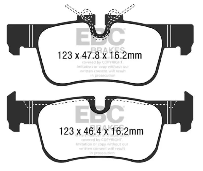 EBC 16-18 BMW X1 Yellowstuff Rear Brake Pads 