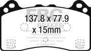 EBC 16-18 Ford Focus RS Redstuff Ceramic Low Dust Front Brake Pads - Truck & Automotive