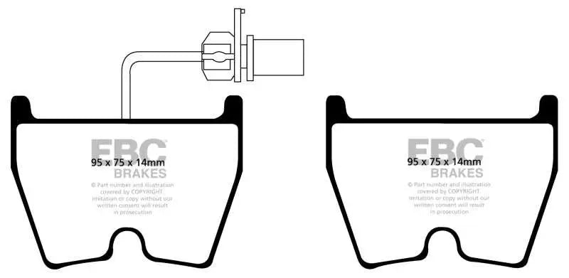 EBC 17-18 Audi Audi RS3 Redstuff Front Brake Pads 
