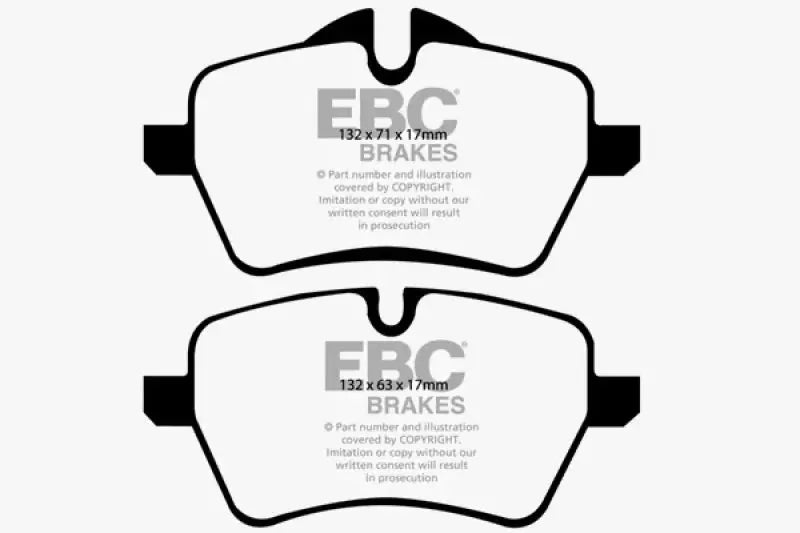 EBC 2007-2014 Mini Cooper S Hardtop (R56) 1.6L Turbo Bluestuff Front Brake Pads - Truck & Automotive