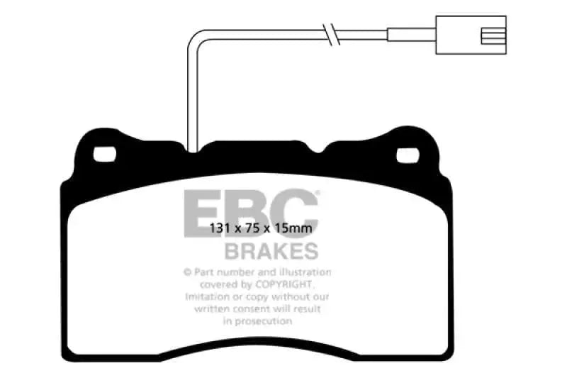 EBC EBC 2014-2016 Maserati Ghibli 3.0L Twin Turbo (330) Yellowstuff Front Brake Pads
