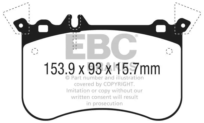 EBC 2014+ Mercedes-Benz CLA45 AMG 2.0L Turbo Redstuff Front Brake Pads 