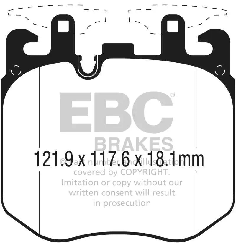 EBC 2015+ BMW 750 4.4L Twin Turbo (G12) Redstuff Front Brake Pads 