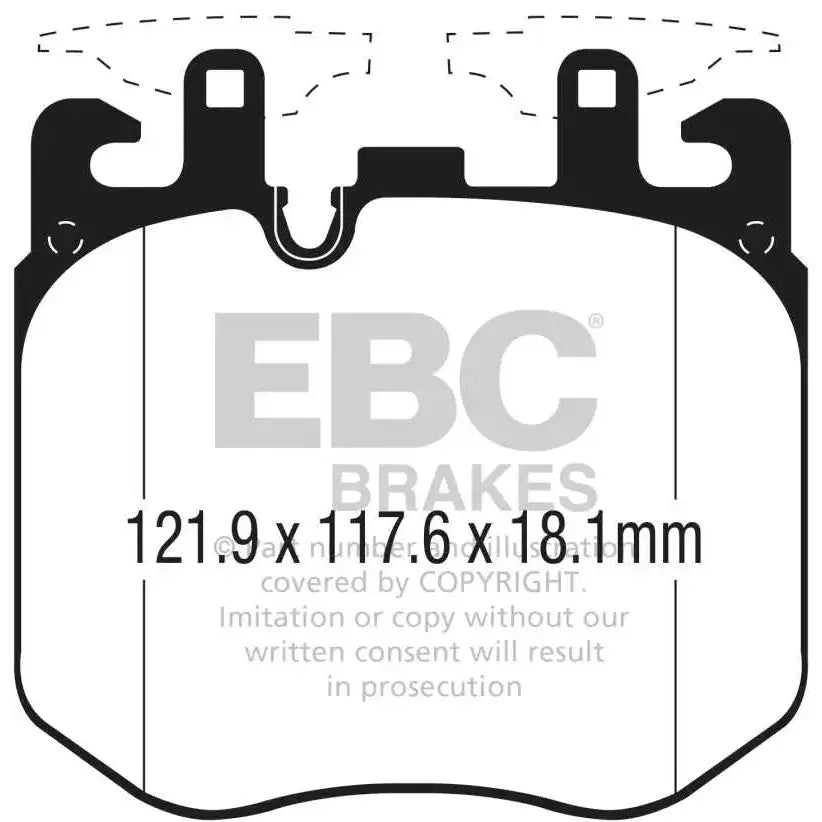 EBC 2015+ BMW 750 4.4L Twin Turbo (G12) Redstuff Front Brake Pads 
