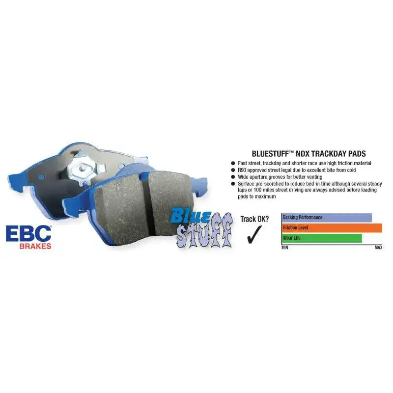 EBC 2015+ Ford Mustang (6Th Gen) 2.3L Turbo (GT Package) Bluestuff Front Brake Pads 