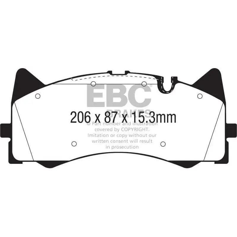 EBC 2015+ Mercedes-Benz C63 AMG (W205) 4.0L Twin Turbo Redstuff Front Brake Pads 