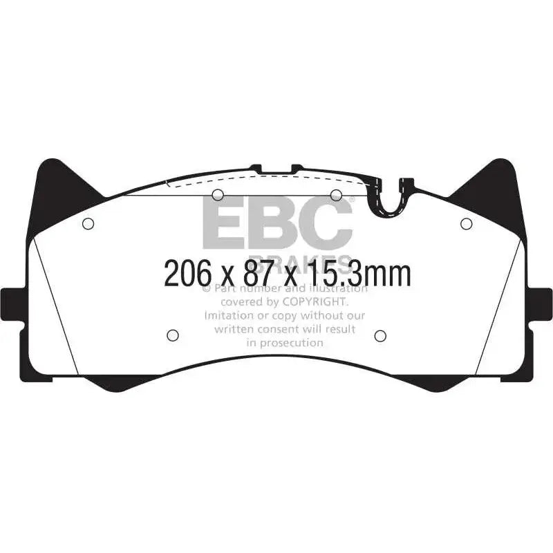EBC 2015+ Mercedes-Benz C63 AMG (W205) 4.0L Twin Turbo Redstuff Front Brake Pads 