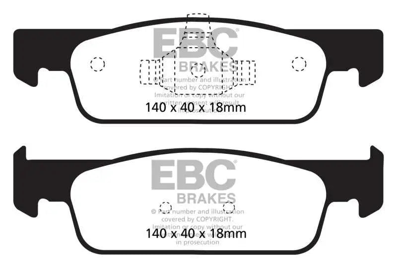 EBC 2016-2017 Smart Fortwo 0.9L Turbo Greenstuff Front Brake Pads - RV and Auto Parts