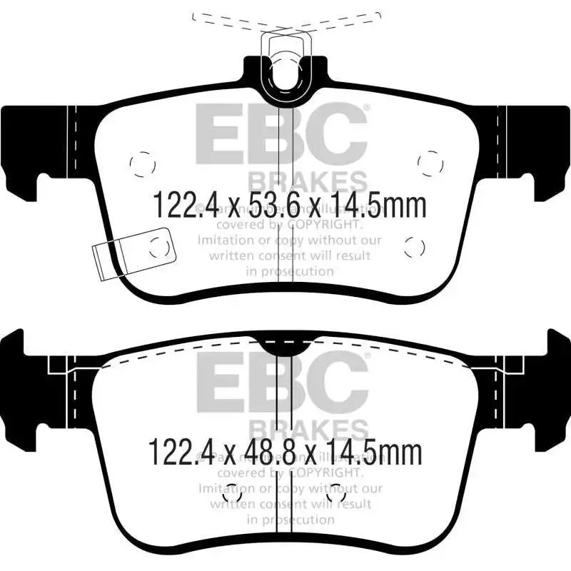 EBC 2016+ Honda Civic Coupe 1.5L Turbo Greenstuff Rear Brake Pads 