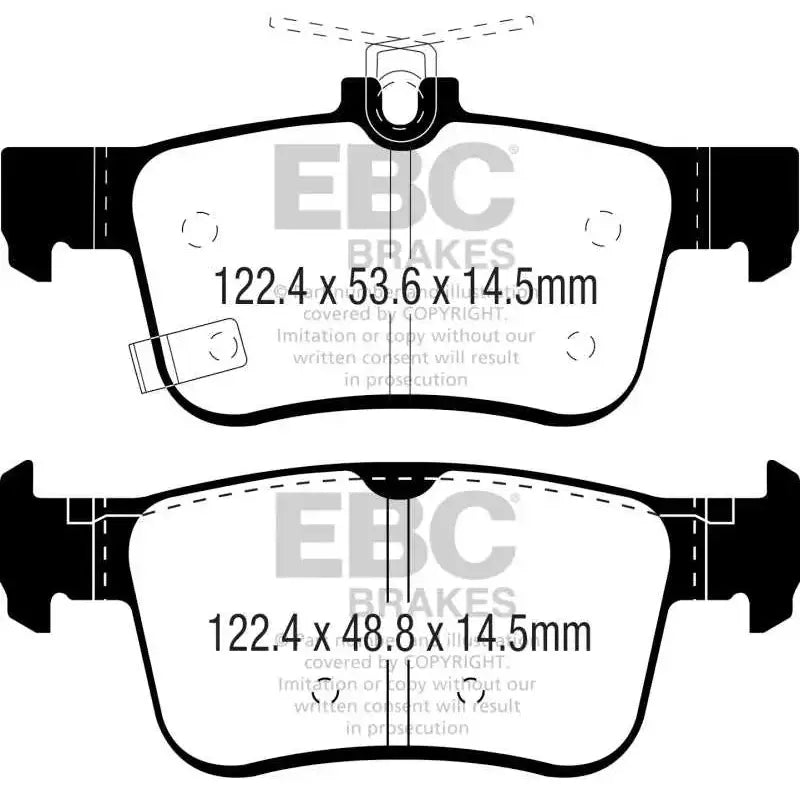 EBC 2016+ Honda Civic Coupe 1.5L Turbo Greenstuff Rear Brake Pads 