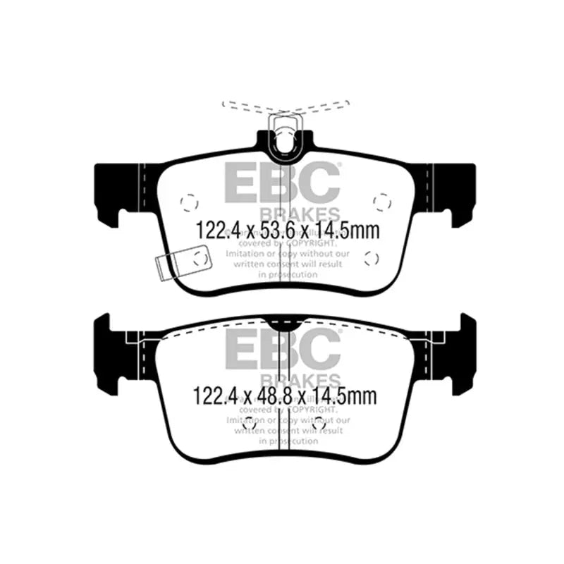 EBC UD1878 EBC 2016+ Honda Civic Coupe 1.5L Turbo Ultimax2 Rear Brake Pads