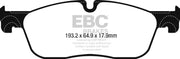 EBC 2016 + Jaguar F-Pace 2.0L TD (180) Redstuff Front Brake Pads - Truck & Automotive