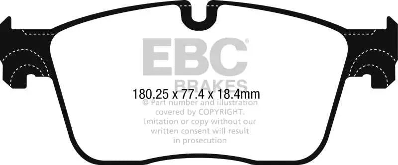 EBC 2016+ Jaguar F-Pace 2.0L TD (180) Yellowstuff Front Brake Pads 