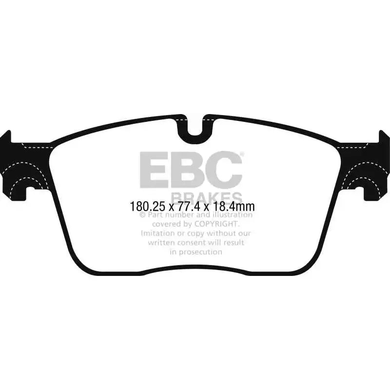 EBC 2016+ Jaguar F-Pace 2.0L TD (180) Yellowstuff Front Brake Pads 