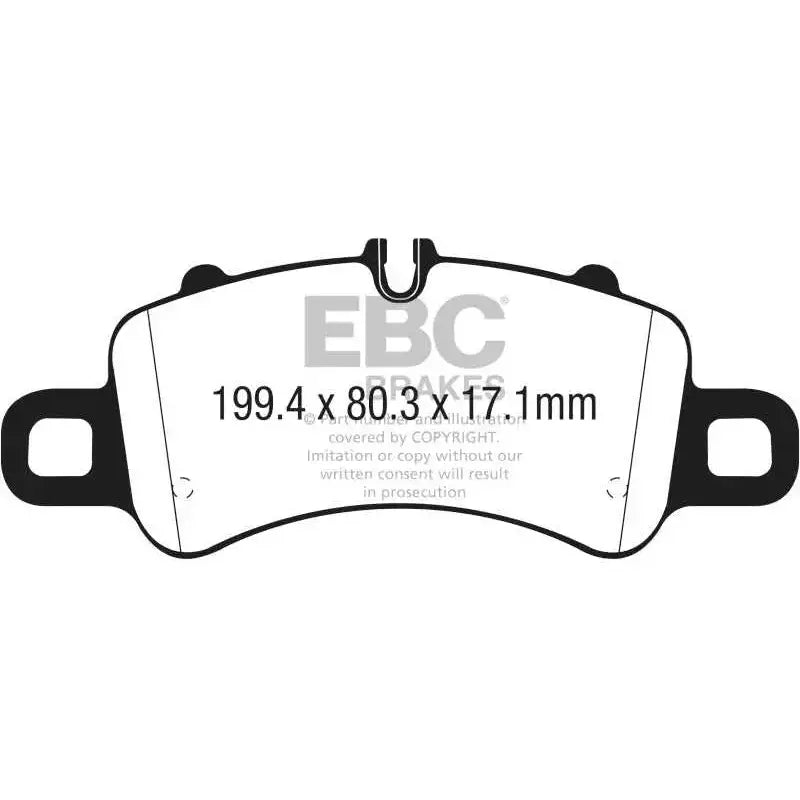 EBC 2016+ Porsche Boxster 718 (Iron Rotors Only) 2.5L Turbo Yellowstuff Front Brake Pads 
