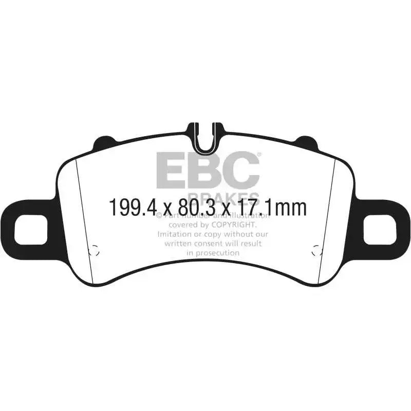 EBC 2016+ Porsche Boxster 718 (Iron Rotors Only) 2.5L Turbo Yellowstuff Front Brake Pads 