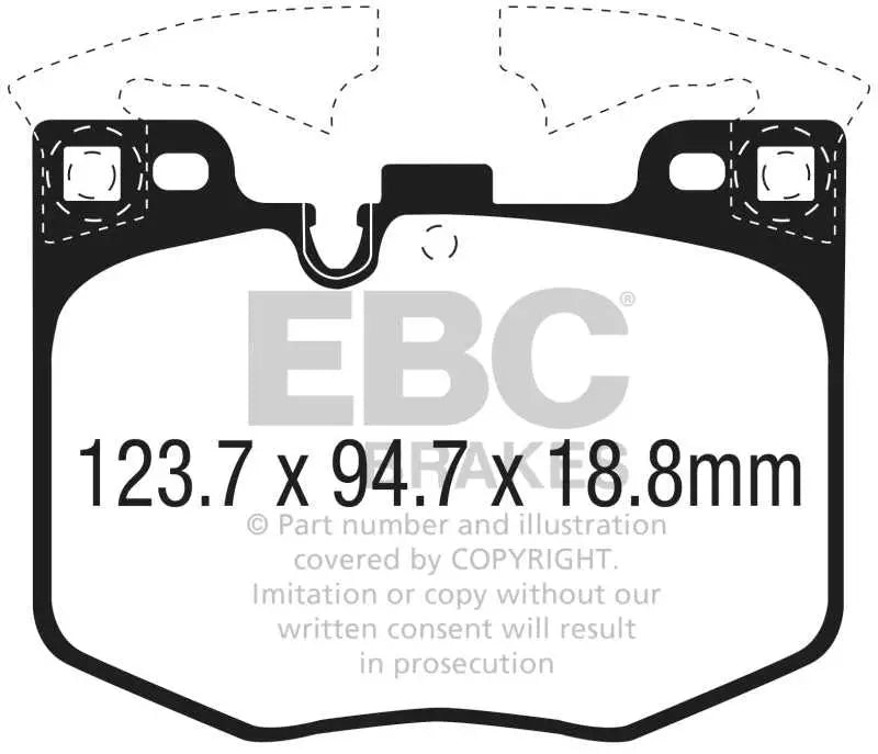 EBC 2017+ BMW 530 2.0L Turbo (G30) Yellowstuff Front Brake Pads 
