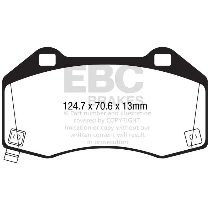EBC 2017+ Fiat 124 Spider 1.4L Turbo Abarth Yellowstuff Front Brake Pads 