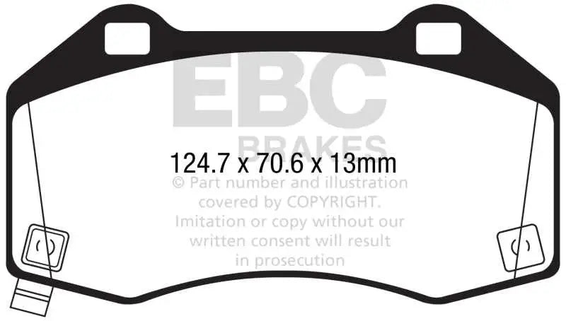 EBC 2017+ Fiat 124 Spider 1.4L Turbo Abarth Yellowstuff Front Brake Pads 