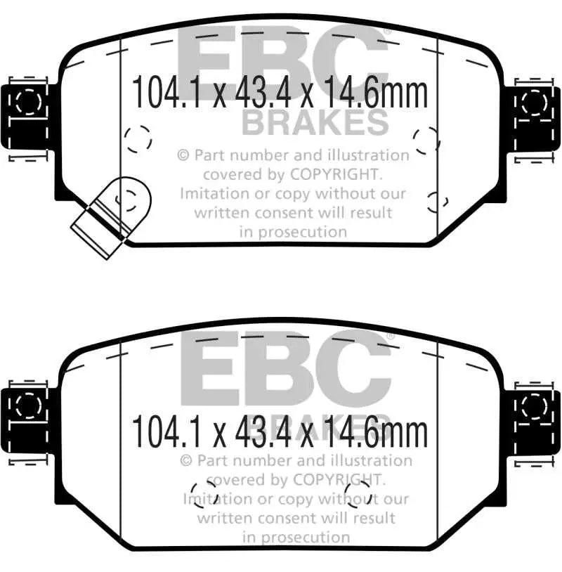 EBC 2017+ Mazda 3 2.0L Redstuff Rear Brake Pads 