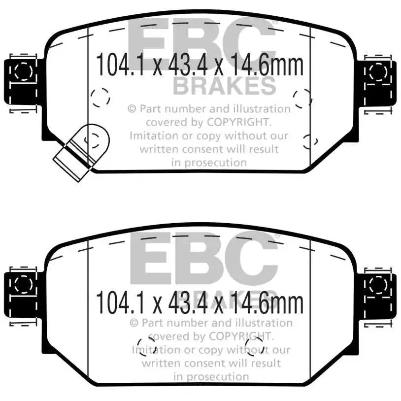 EBC 2017+ Mazda 3 2.0L Redstuff Rear Brake Pads 