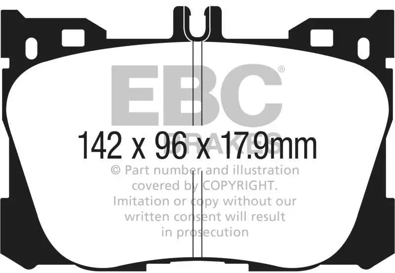 EBC 2017+ Mercedes-Benz E300 (W213) 2.0L Turbo Yellowstuff Front Brake Pads 