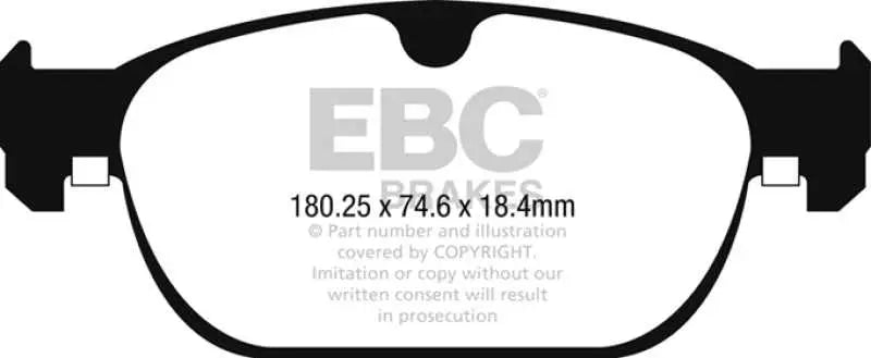 EBC 2017+ Volvo S90 2.0L Turbo Redstuff Front Brake Pads 