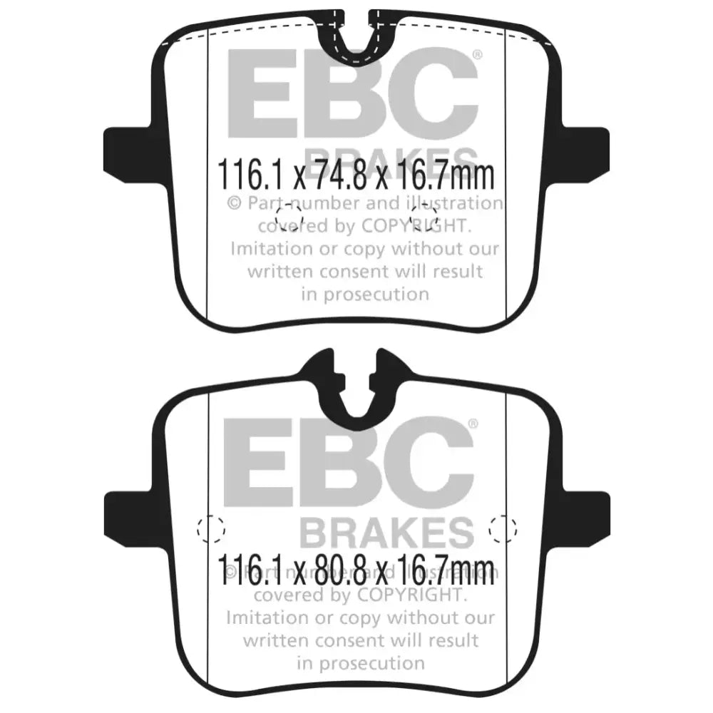EBC 2018 + BMW M5 4.4TT (F90) Yellowstuff Rear Brake Pads - Truck & Automotive