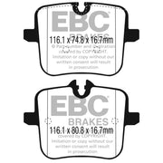 EBC DP52320NDX EBC 2018+ BMW M5 F90 Bluestuff Rear Brake Pads
