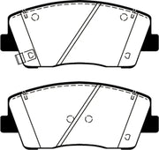 Two EBC Yellowstuff brake pads for Genesis G70 2019+ front braking upgrade