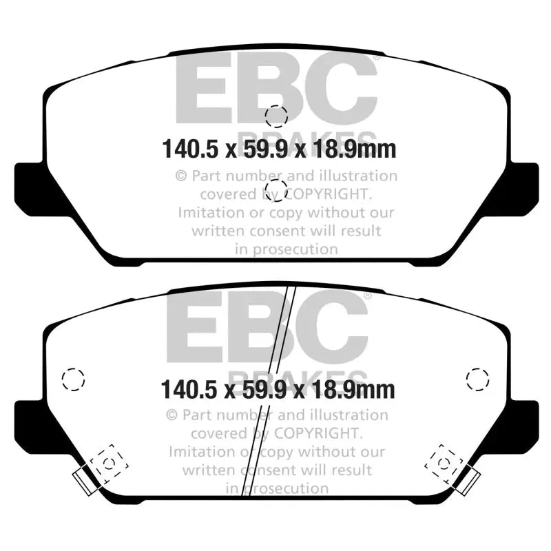 EBC UD2211 EBC 2019+ Hyundai Veloster Turbo N (2nd Gen) 2.0L Ultimax Front Brake Pads - UD2211