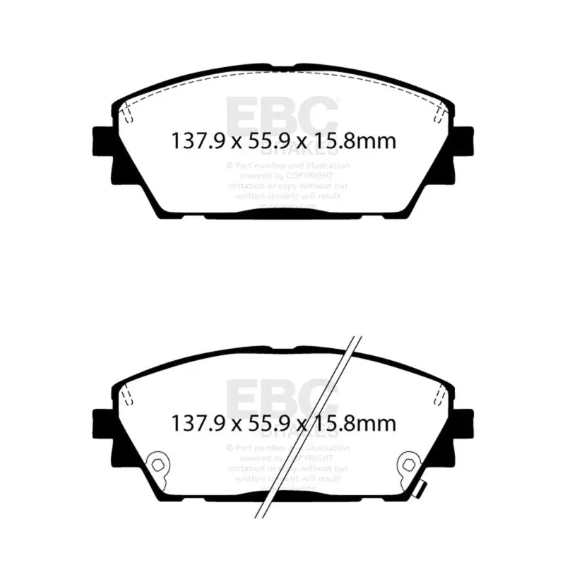 EBC DP42416R EBC 2019+ Mazda 3 (BP) 2.5L Yellowstuff Front Brake Pads