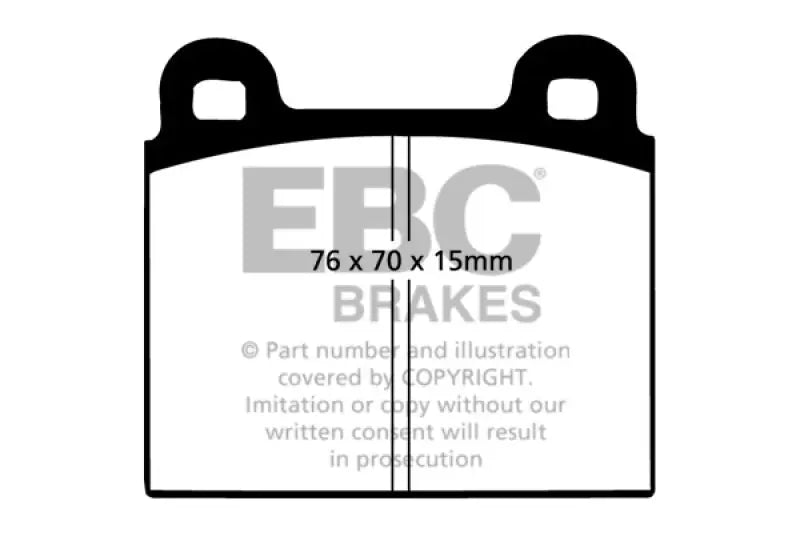 EBC 70-75 Alfa Romeo Montreal 2.6 Redstuff Front Brake Pads - DP3103C