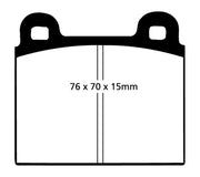 EBC 70-75 Alfa Romeo Montreal 2.6 Redstuff Front Brake Pads - DP3103C