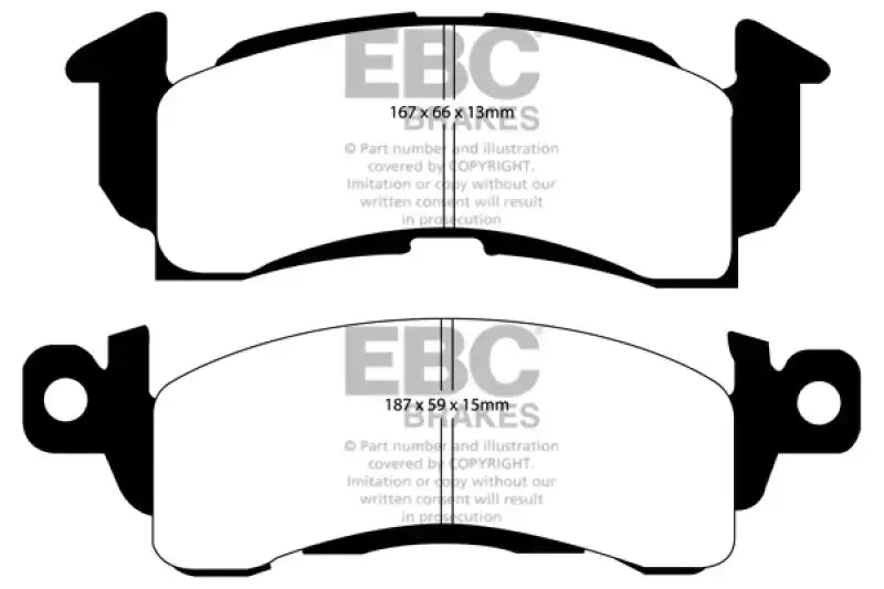 EBC 73-74 Buick Apollo 4.1 Yellowstuff Front Brake Pads - Truck & Automotive