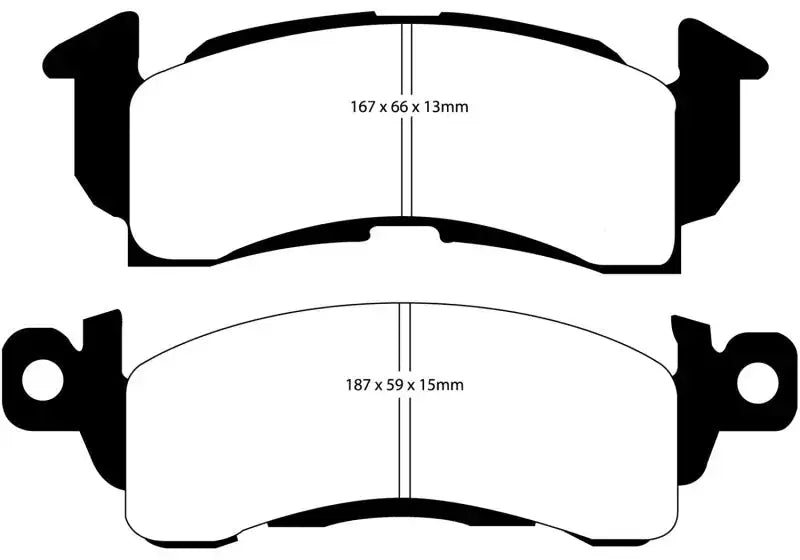EBC 73-74 Buick Apollo 4.1 Yellowstuff Front Brake Pads - Truck & Automotive