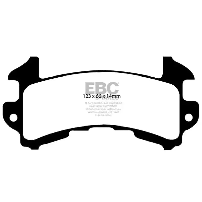 Black brake pad for Buick Riviera with thermic black coating from Yellowstuff Rear Brake Pads