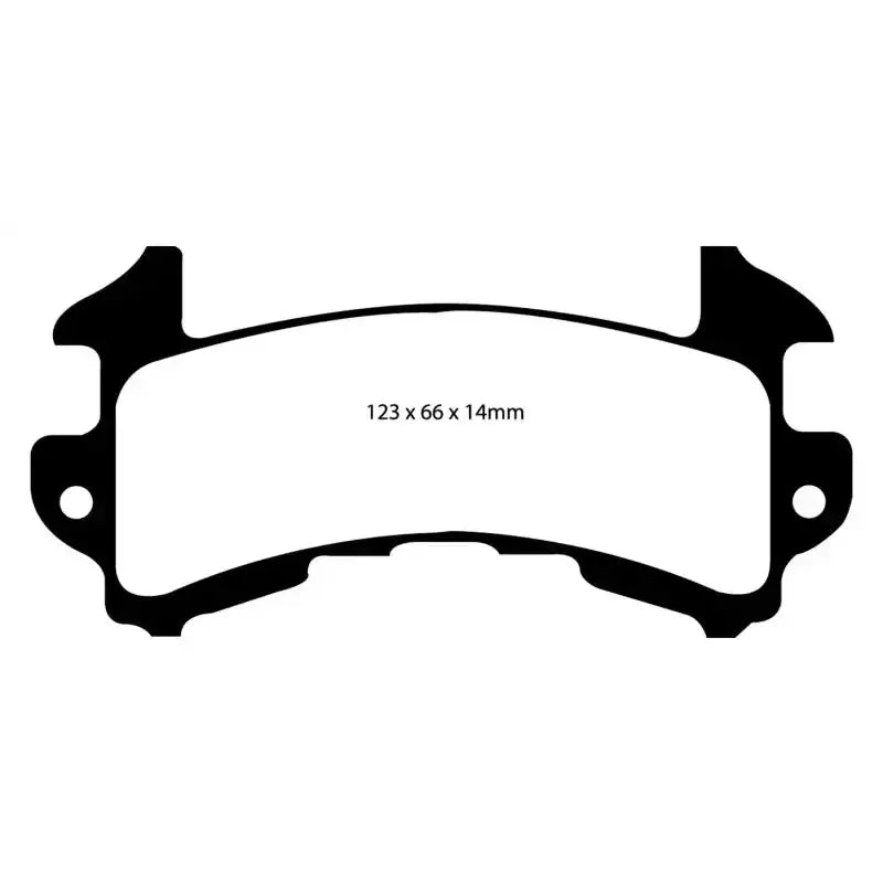 Brake pad with mounting holes for Buick Riviera 3.8 Turbo Yellowstuff brake pads