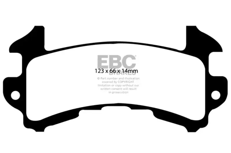 Black and white brake pad with thermic black coating for Buick Riviera rear brake pads